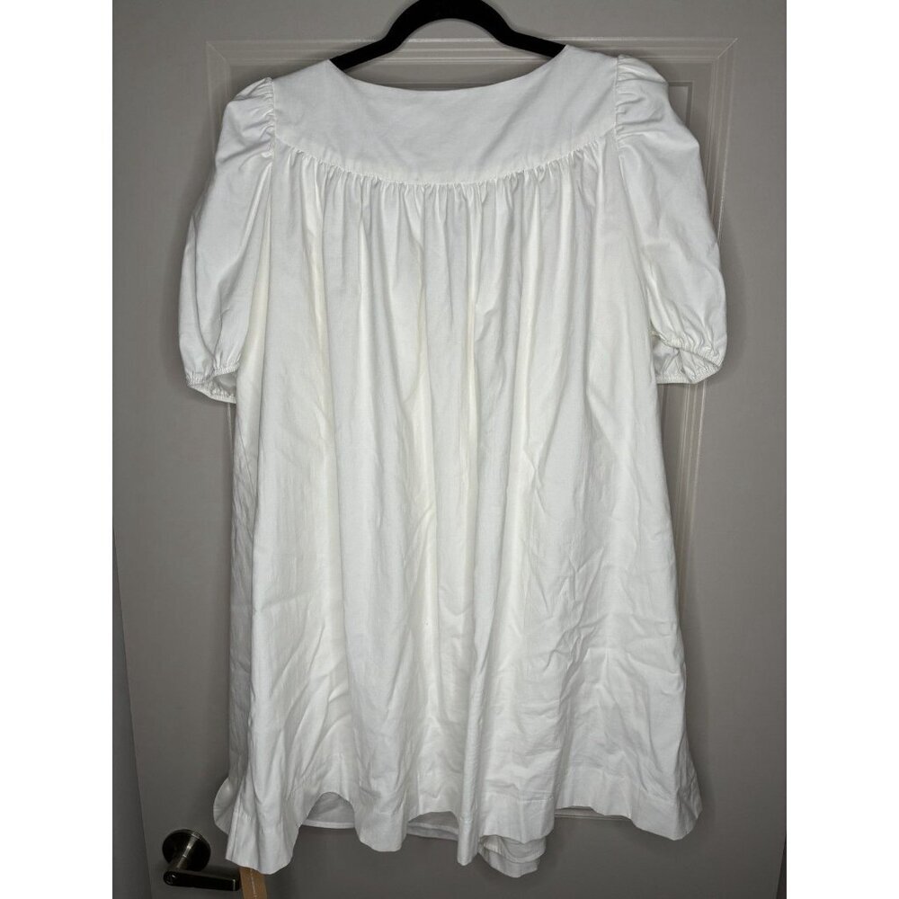 Reformation NWT Nissa Dress White Size 12 Short Sleeve Mini Babydoll Bridal - Picture 9 of 9